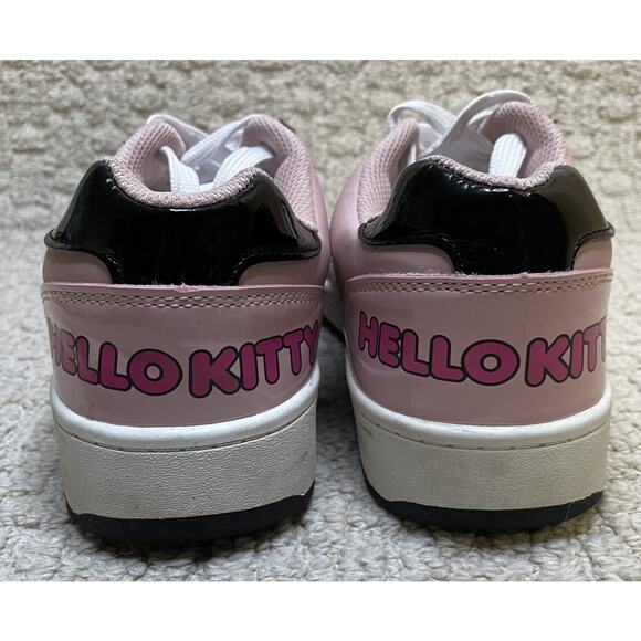Hello Kitty Pink Leather Sneakers Womens US 8 Patent Leather Sanrio Auth Court - Picture 6 of 12